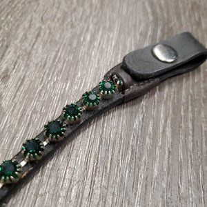 Snap On Bling & Leather Browband *xc, residue