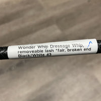 Dressage Whip, removeable lash *fair, broken end
