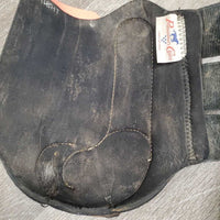 Neoprene & Leather Closed Boots, velcro *gc/fair, dirty, faded, hairy, scrapes, scratches, hairy, rubs, pills
