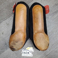 Neoprene & Leather Closed Boots, velcro *gc/fair, dirty, faded, hairy, scrapes, scratches, hairy, rubs, pills
