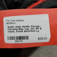 Nylon Jump Saddle Storage - Carrying Bag *vgc, mnr dirt & stains, smells
