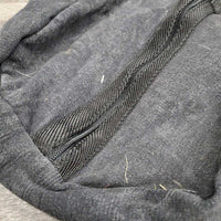 Hvy Canvas Bridle Bag, Zipper, Wool Lining *gc, older, faded, thread, hair
