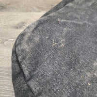 Hvy Canvas Bridle Bag, Zipper, Wool Lining *gc, older, faded, thread, hair