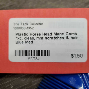 Plastic Horse Head Mane Comb *xc, clean, mnr scratches & hair