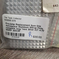 Replacement Sure Grip Aerospace Aluminum Stirrup Pads, complete, bag *new
