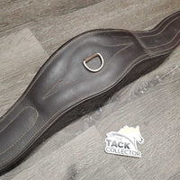 Anatomical Leather Girth, 3x D Rings *gc, rubs, dirt, stiff

