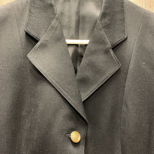 Wool Dressage Show Jacket *gc, older, v.loose/hanging lining, mnr hair