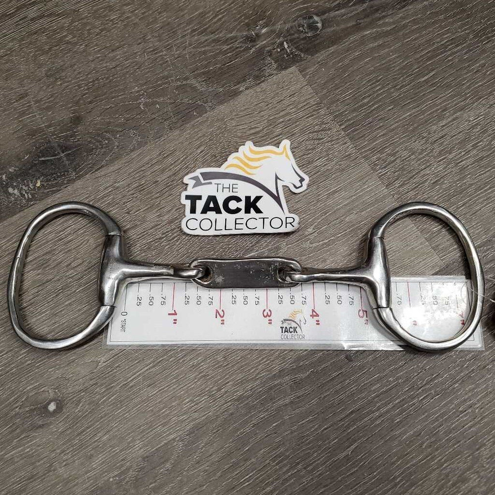 Thin French Link Egg But, flat center bar *v.sharp cheeks, clean, misshapen & bent bar, stains, NOT recommended for Riding