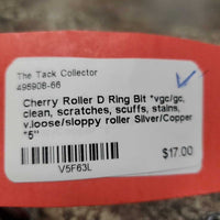 Cherry Roller D Ring Bit *vgc/gc, clean, scratches, scuffs, stains, v.loose/sloppy roller
