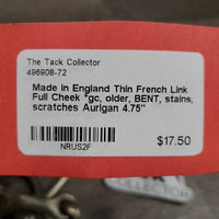Thin French Link Full Cheek *gc, older, BENT, stains, scratches