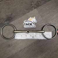 Thin Loose Ring Snaffle Bit *gc, clean, scratches, residue, stains
