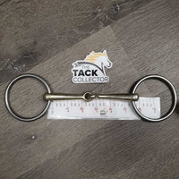 Thin Loose Ring Snaffle Bit *gc, clean, scratches, residue, stains
