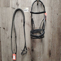 Rsd Padded Monocrown Bridle, Flash, Rubber Reins *like new, mnr film/wax residue
