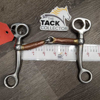 Copper Wire Tom Thumb Bit *NOT FOR USE - VERY BENT, chewed, dented, rusty
