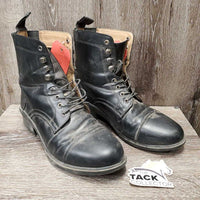 Pr Lace Up Paddock Boots *gc, dirt, scuffs
