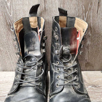 Pr Lace Up Paddock Boots *gc, dirt, scuffs
