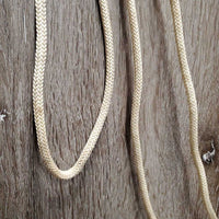 Double Leather Headstall, Med Curb, Thin Nylon Roper Reins *gc, dirt, film, v.chewed edges, taped, rust
