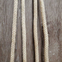 Double Leather Headstall, Med Curb, Thin Nylon Roper Reins *gc, dirt, film, v.chewed edges, taped, rust