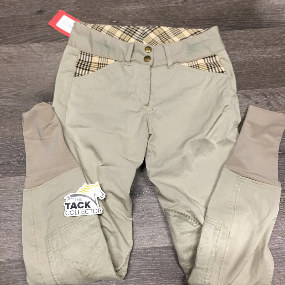 Euroseat Breeches *gc, pilly lining, seam puckers, sm hole, snags, stains, puckers, mnr undone seam stitching