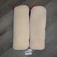 2 Foam "Quick Wrap" Leg Quilts *vgc, clean, mnr hair & frayed edges
