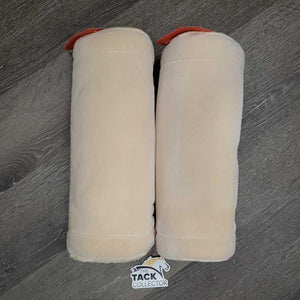 2 Foam "Quick Wrap" Leg Quilts *vgc, clean, mnr hair & frayed edges