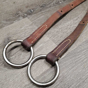Thick Harness Leather Western Running Martingale *gc, rust, rubs, scrapes, dented?chewed, stains, rubs, scrapes