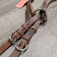 Thick Harness Leather Western Running Martingale *gc, rust, rubs, scrapes, dented?chewed, stains, rubs, scrapes

