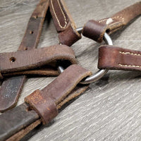 Thick Harness Leather Western Running Martingale *gc, rust, rubs, scrapes, dented?chewed, stains, rubs, scrapes
