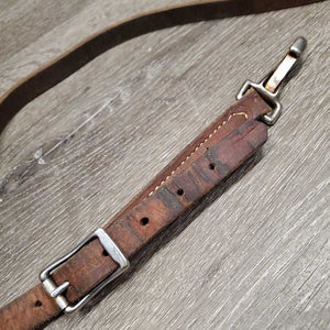 Thick Harness Leather Western Running Martingale *gc, rust, rubs, scrapes, dented?chewed, stains, rubs, scrapes