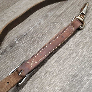 Thick Harness Leather Western Running Martingale *gc, rust, rubs, scrapes, dented?chewed, stains, rubs, scrapes