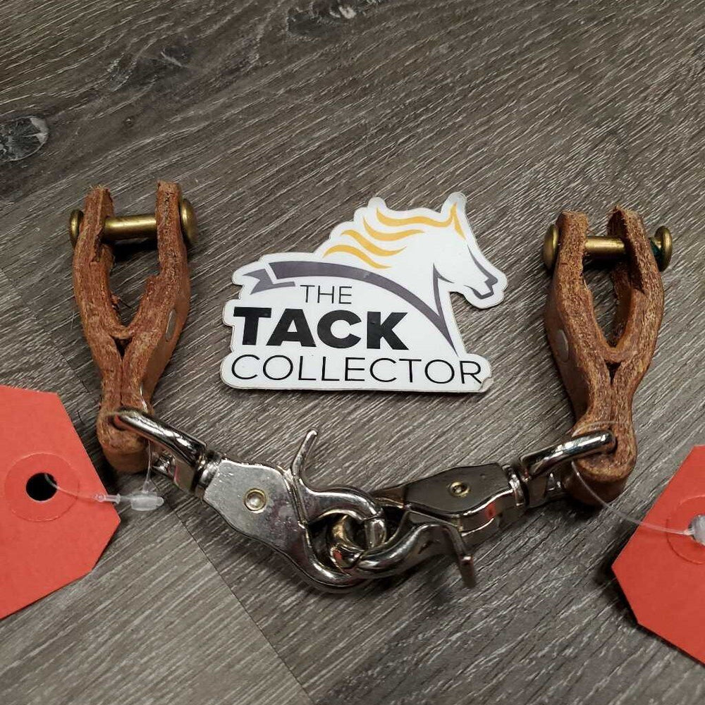 2 Slide Assembly Only for #50-1555 Draw Reins, leather & snaps *like new, mnr scrapes