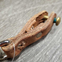 2 Slide Assembly Only for #50-1555 Draw Reins, leather & snaps *like new, mnr scrapes
