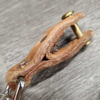 2 Slide Assembly Only for #50-1555 Draw Reins, leather & snaps *like new, mnr scrapes
