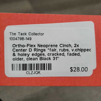 Neoprene Cinch, 2x Center D Rings *fair, rubs, v.chipped & holey edges, cracked, faded, older, clean