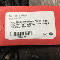 Knotless Slow Feed Hay Net *gc, v.dirty, rubs, frays
