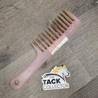 Thick Plastic Mane Comb *gc, older, faded, dirty, stains
