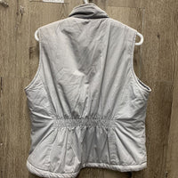 Light Quilt Vest, zipper *gc/fair, crinkled, older, pit stains, snags, pills, seam rubs & stains
