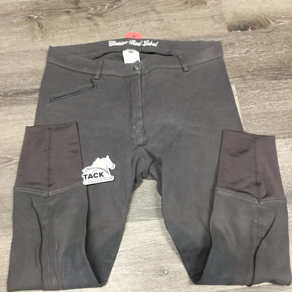 Hvy Cotton Breeches, Pull On *fair/gc, v.faded, older, v.rubbed & pilly seat, mnr dirt