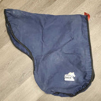 Hvy Cotton Dressage Saddle Cover *gc, clean, faded, hairy, stains, stretched, older
