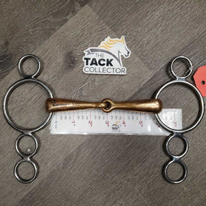 Thick Hvy Copper 3 Ring Elevator Gag Bit *gc/vgc, clean, stains, residue, spotted