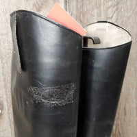 Pr Thin Dress Boots, Pull On *gc/vgc, older, clean, residue, scratches, chips, sticker residue
