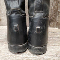 Pr Thin Dress Boots, Pull On *gc/vgc, older, clean, residue, scratches, chips, sticker residue
