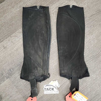 JUNIORS Neoprene Half Chaps *gc, mnr dirt, v. rubbed outer, sm holes
