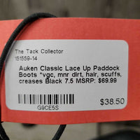 Lace Up Paddock Boots *vgc, mnr dirt, hair, scuffs, creases
