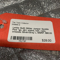 Quilt Glitter Jumper Saddle Pad *gc, dirt, stains, hair, rubs, creases
