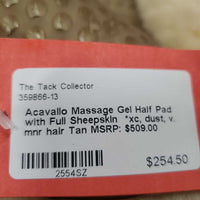 Massage Gel Half Pad with Full Sheepskin *xc, dust, v. mnr hair
