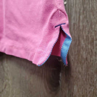 SS Polo Shirt, 1/4 Button Up *vgc/xc, mnr bent collar