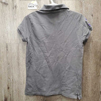 SS Polo Shirt, 1/4 Button Up *vgc, crinkled inner collar
