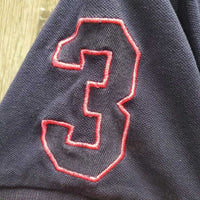 SS Polo Shirt, 1/4 Button Up *vgc, mnr curled collar
