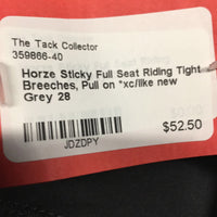 Sticky Full Seat Riding Tight Breeches, Pull on *xc/like new
